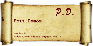Pott Damos névjegykártya